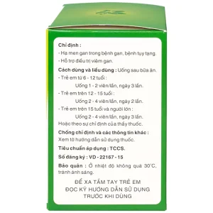 Thuốc Atiliver Diệp Hạ Châu Khang Minh hỗ trợ điều trị viêm gan, tăng men gan (10 vỉ x 10 viên)