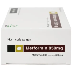 Thuốc Metformin 850mg TV.Pharm điều trị bệnh đái tháo đường (10 vỉ x 10 viên)
