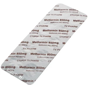 Thuốc Metformin 850mg TV.Pharm điều trị bệnh đái tháo đường (10 vỉ x 10 viên)