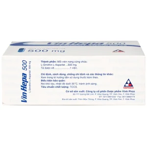 Thuốc Vin-Hepa 500 Vinphaco điều trị các bệnh lý ở gan (6 vỉ x 10 viên)