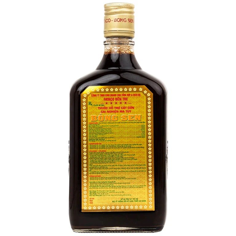 Thuốc nước uống Bông Sen 500ml Fataco hỗ trợ cắt cơn cai nghiện ma túy (4 chai)