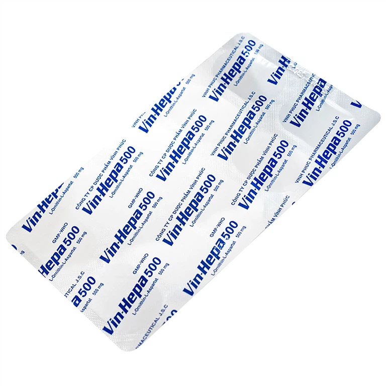 Thuốc Vin-Hepa 500 Vinphaco điều trị các bệnh lý ở gan (6 vỉ x 10 viên)