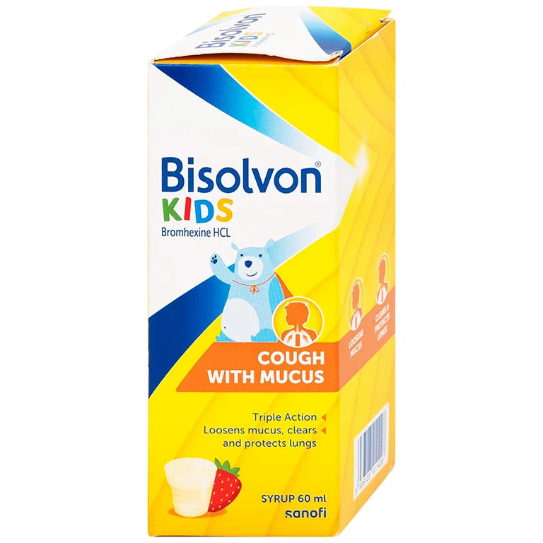 Siro Bisolvon Kids Boehringer làm loãng đờm trong các bệnh phế quản phổi cấp và mạn tính (60ml)
