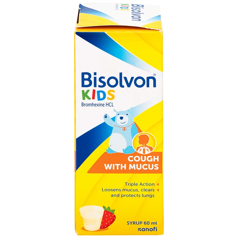 Siro Bisolvon Kids Boehringer làm loãng đờm trong các bệnh phế quản phổi cấp và mạn tính (60ml)