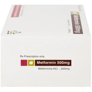 Thuốc Metformin 500mg TV Pharm điều trị đái tháo đường (10 vỉ x 10 viên)