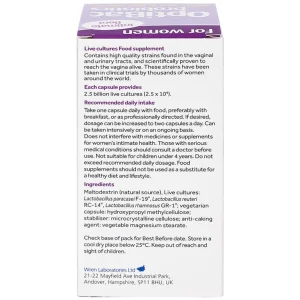 Viên uống Optibac For Women Optibac Probiotics bổ sung lợi khuẩn hỗ trợ sức khỏe nữ giới (90 viên)