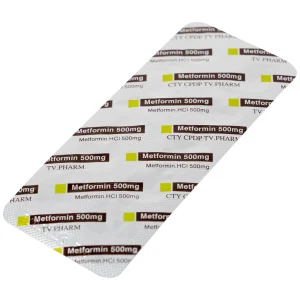 Thuốc Metformin 500mg TV Pharm điều trị đái tháo đường (10 vỉ x 10 viên)