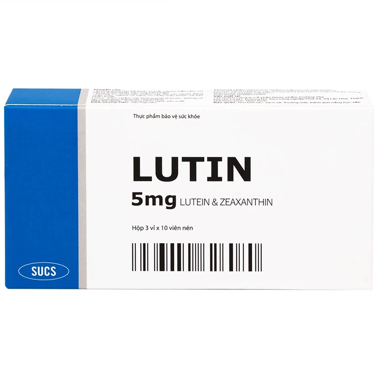 Viên uống Lutin 5mg Sucs hỗ trợ tăng cường thị lực, giảm nguy cơ đục thủy tinh thể, thoái hóa điểm vàng