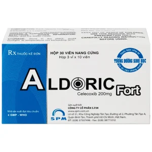 Thuốc Aldoric Fort 200mg S.P.M điều trị thoái hóa khớp, viêm khớp (3 vỉ x 10 viên)