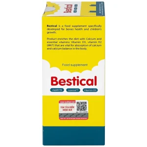 Dung dịch Bestical 120ml Ergo Pharma bổ sung canxi, vitamin D3 và vitamin K2