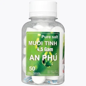 Muối tinh 4.5g An Phú - nước muối sinh lý gia đình tự pha dùng rửa mũi (50 viên)