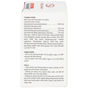 Viên uống Diatema Tuệ Linh hỗ trợ hạ đường huyết, giảm mỡ máu (60 viên)