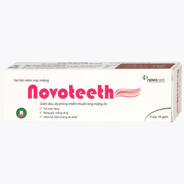Gel bôi niêm mạc miệng Novoteeth 10g Novocare giảm đau, dự phòng nhiễm khuẩn răng miệng do trẻ mọc răng