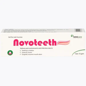 Gel bôi niêm mạc miệng Novoteeth 10g Novocare giảm đau, dự phòng nhiễm khuẩn răng miệng do trẻ mọc răng