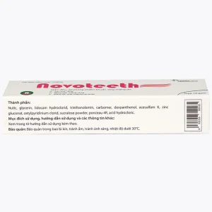 Gel bôi niêm mạc miệng Novoteeth 10g Novocare giảm đau, dự phòng nhiễm khuẩn răng miệng do trẻ mọc răng