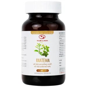 Viên uống Diatema Tuệ Linh hỗ trợ hạ đường huyết, giảm mỡ máu (60 viên)