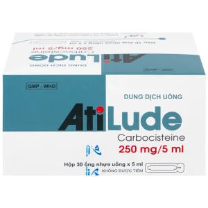 Dung dịch uống AtiLude 250mg/5ml An Thiên tiêu nhầy, rối loạn đường hô hấp (6 vỉ x 5 ống x 5ml)