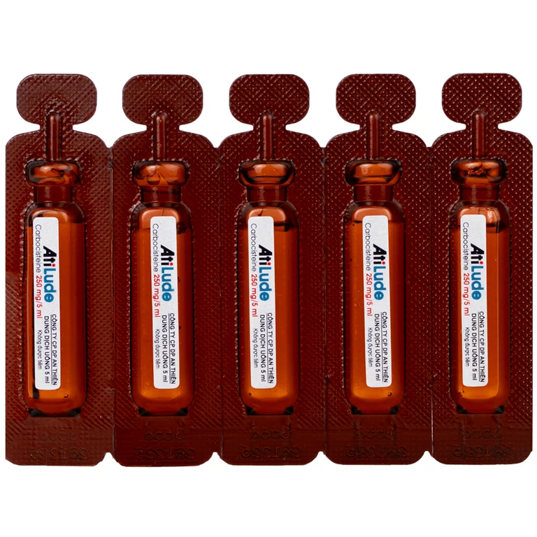 Dung dịch uống AtiLude 250mg/5ml An Thiên tiêu nhầy, rối loạn đường hô hấp (6 vỉ x 5 ống x 5ml)