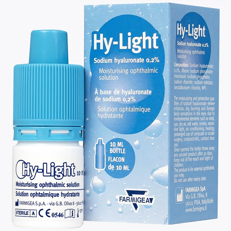 Nước mắt nhân tạo Hy-Light 10ml Farmigea giữ ẩm và bảo vệ mắt giảm tình trạng kích ứng, khô, đỏ