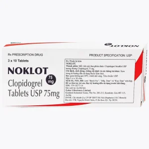 Thuốc Noklot 75mg Zydus phòng ngừa biến cố xơ vữa động mạch (3 vỉ x 10 viên)