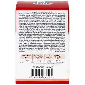 Dung dịch Ferrodue 15ml Buona bổ sung sắt cho cơ thể, giảm nguy cơ thiếu máu