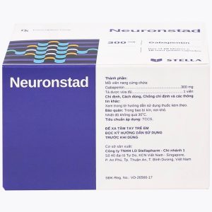 Thuốc Neuronstad 300mg Stella điều trị hỗ trợ động kinh cục bộ (10 vỉ x 10 viên)