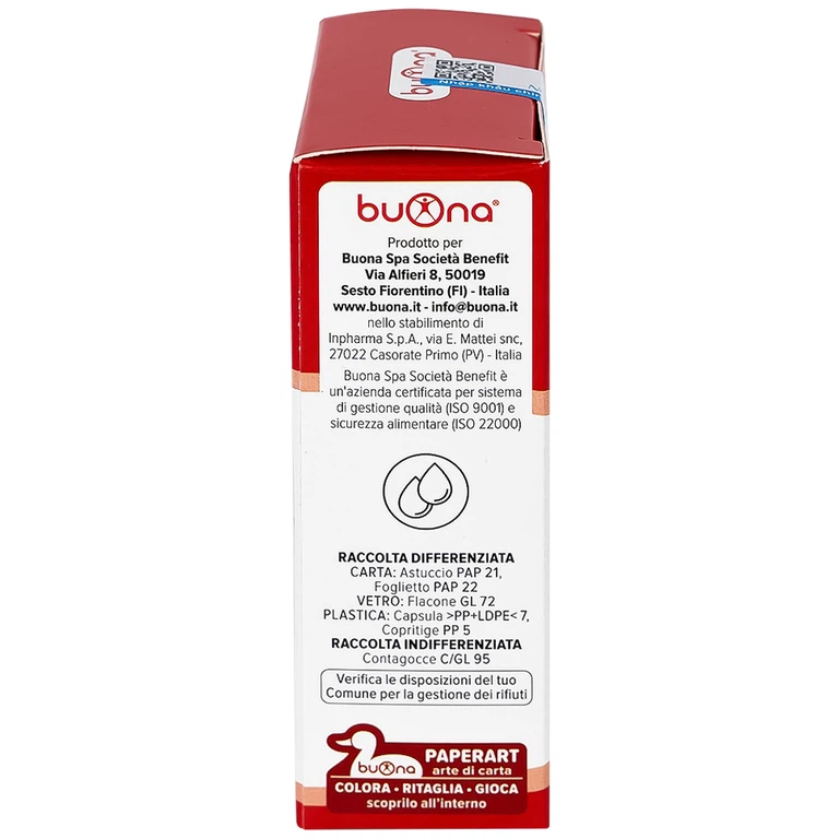 Dung dịch Ferrodue 15ml Buona bổ sung sắt cho cơ thể, giảm nguy cơ thiếu máu