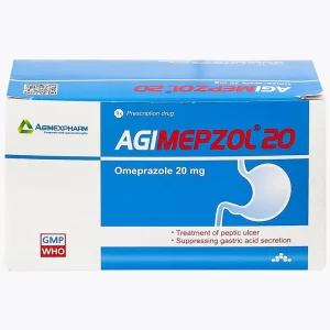 Thuốc Agimepzol 20 Agimexpharm điều trị loét tá tràng, phòng ngừa tái phát loét tá tràng (10 vỉ x 10 viên)