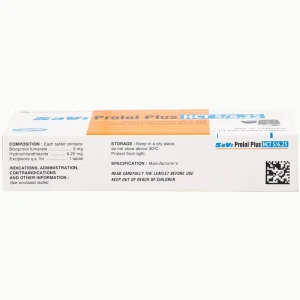 Thuốc Savi Prolol Plus HCT 5/6.25 kiểm soát tình trạng tăng huyết áp (3 vỉ x 10 viên)