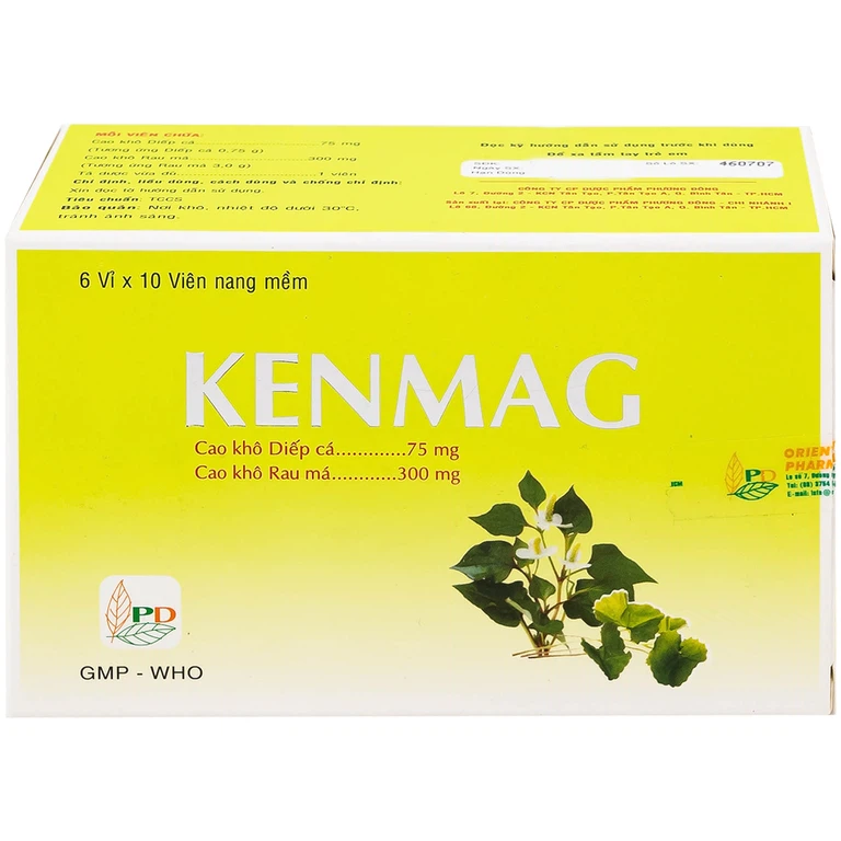Thuốc Kenmag GMP phòng và hỗ trợ điều trị táo bón, giải nhiệt, thông tiểu (6 vỉ x 10 viên)