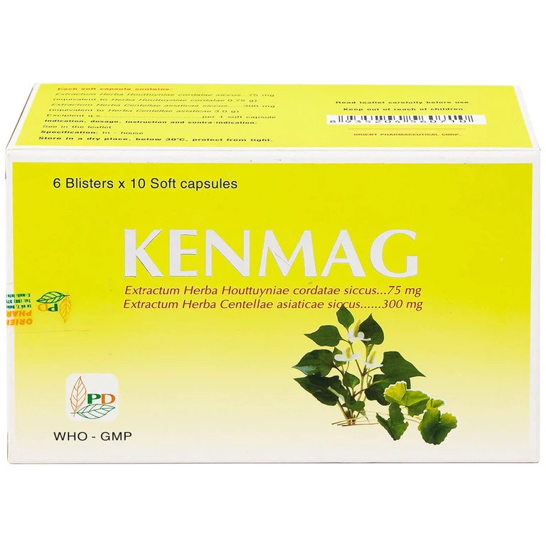 Thuốc Kenmag GMP phòng và hỗ trợ điều trị táo bón, giải nhiệt, thông tiểu (6 vỉ x 10 viên)