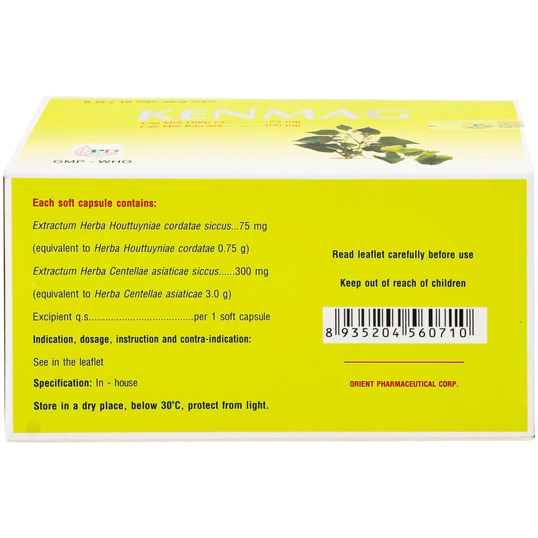 Thuốc Kenmag GMP phòng và hỗ trợ điều trị táo bón, giải nhiệt, thông tiểu (6 vỉ x 10 viên)