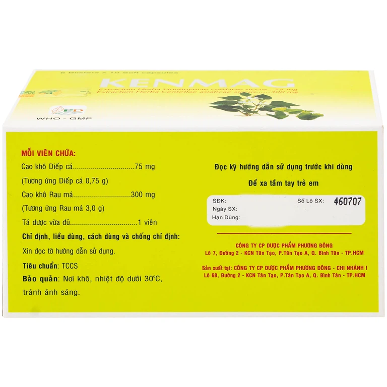 Thuốc Kenmag GMP phòng và hỗ trợ điều trị táo bón, giải nhiệt, thông tiểu (6 vỉ x 10 viên)