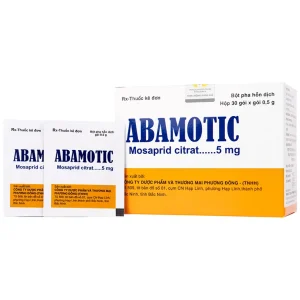 Bột pha uống Abamotic 5mg Phương Đông điều trị các triệu chứng tiêu hóa, viêm dạ dày (30 gói x 0,5g)