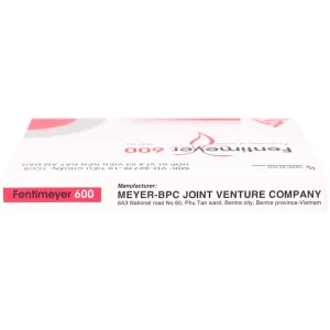 Viên đặt âm đạo Fentimeyer 600 Meyer-BPC điều trị bệnh nấm Candida sinh dục (1 vỉ x 3 viên)