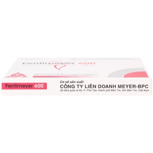 Viên đặt âm đạo Fentimeyer 600 Meyer-BPC điều trị bệnh nấm Candida sinh dục (1 vỉ x 3 viên)