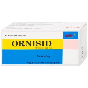 Thuốc Ornisid 500mg Reliv điều trị nhiễm amip ở ruột và gan (5 vỉ x 6 viên)