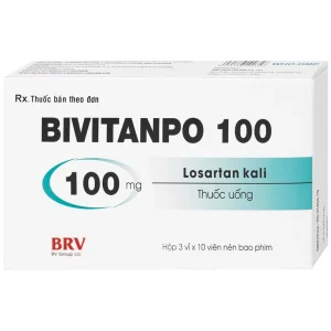 Thuốc Bivitanpo 100 BV điều trị tăng huyết áp mức độ nhẹ và vừa (3 vỉ x 10 viên)