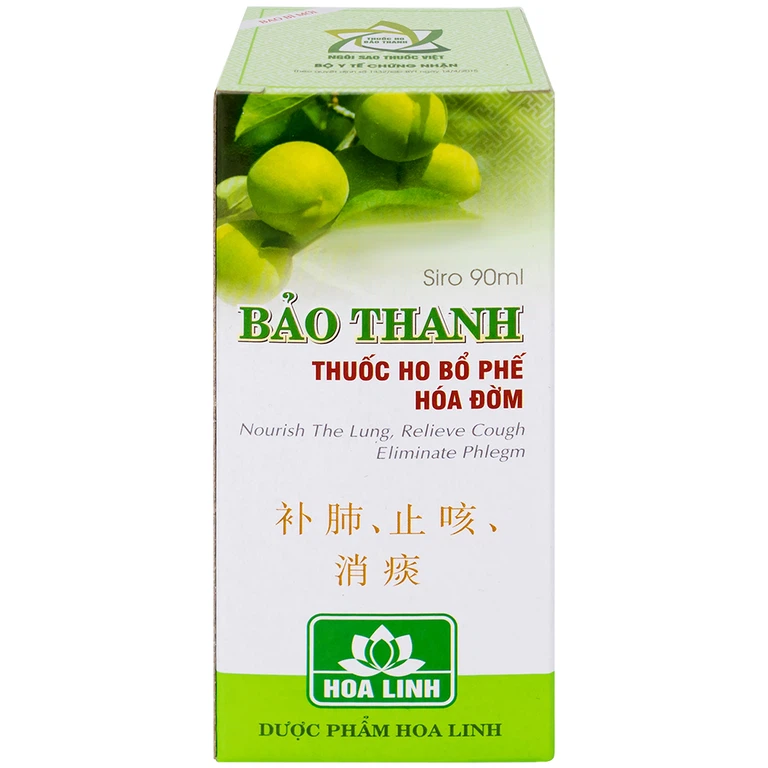 Siro Bảo Thanh Hoa Linh điều trị ho, bổ phế, hóa đờm (90ml)