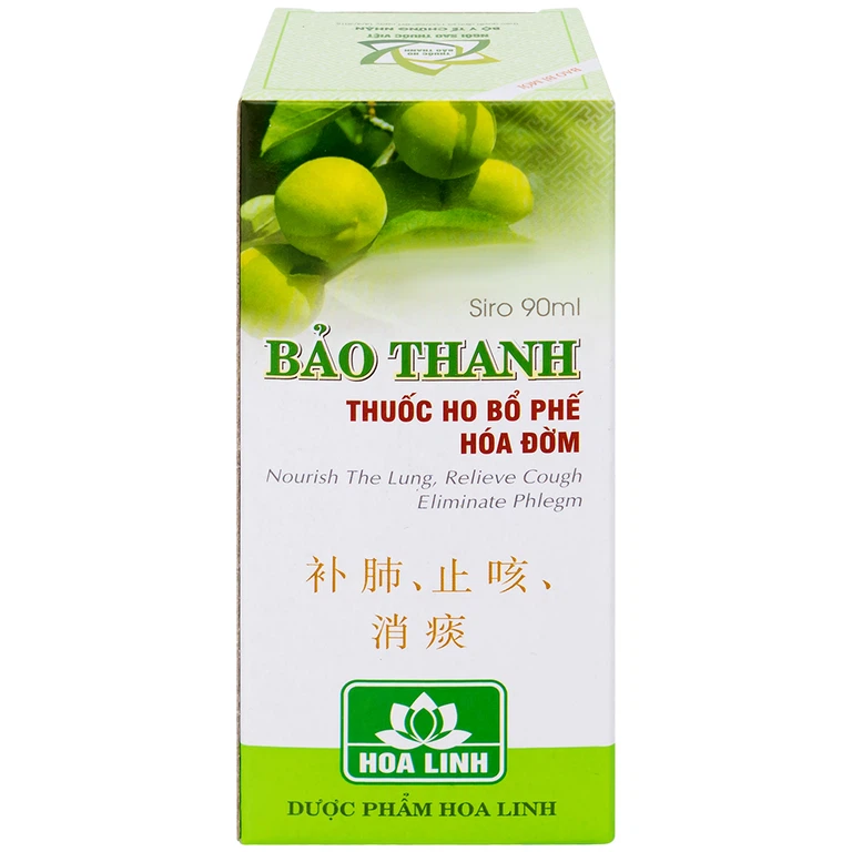 Siro Bảo Thanh Hoa Linh điều trị ho, bổ phế, hóa đờm (90ml)