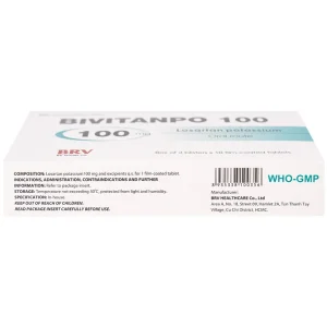 Thuốc Bivitanpo 100 BV điều trị tăng huyết áp mức độ nhẹ và vừa (3 vỉ x 10 viên)