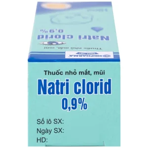 Thuốc nhỏ mắt, mũi Natri Clorid 0,9% HDPharma điều trị triệu chứng mỏi mắt, mắt đỏ, sổ mũi, nghẹt mũi (10ml)