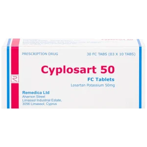 Thuốc Cyplosart 50 Remedica điều trị tăng huyết áp (3 vỉ x 10 viên)