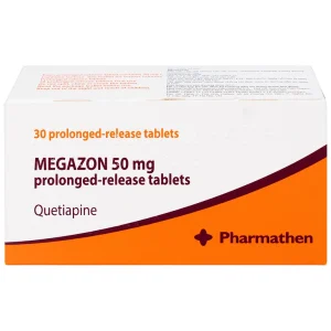 Thuốc Megazon 50mg prolonged-release tablets Pharmathen điều trị tâm thần phân liệt (3 vỉ x 10 viên)