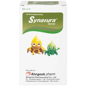 Siro Synatura Syrup AhnGook điều trị nhiễm khuẩn đường hô hấp trên cấp tính và viêm phế quản mạn tính (9 gói x 10ml)