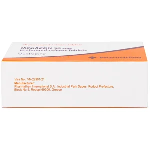 Thuốc Megazon 50mg prolonged-release tablets Pharmathen điều trị tâm thần phân liệt (3 vỉ x 10 viên)