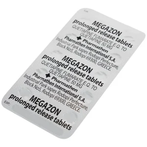 Thuốc Megazon 50mg prolonged-release tablets Pharmathen điều trị tâm thần phân liệt (3 vỉ x 10 viên)