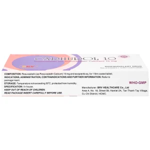 Thuốc Carhurol 10 BRV điều trị tăng cholesterol máu (3 vỉ x 10 viên)
