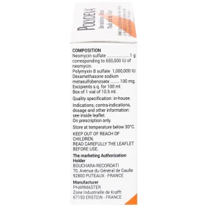 Thuốc Polydexa Bouchara điều trị viêm tai ngoài (10.5ml)