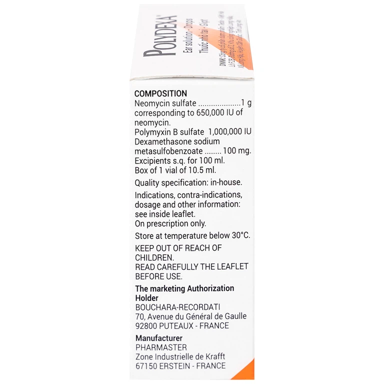 Thuốc Polydexa Bouchara điều trị viêm tai ngoài (10.5ml)